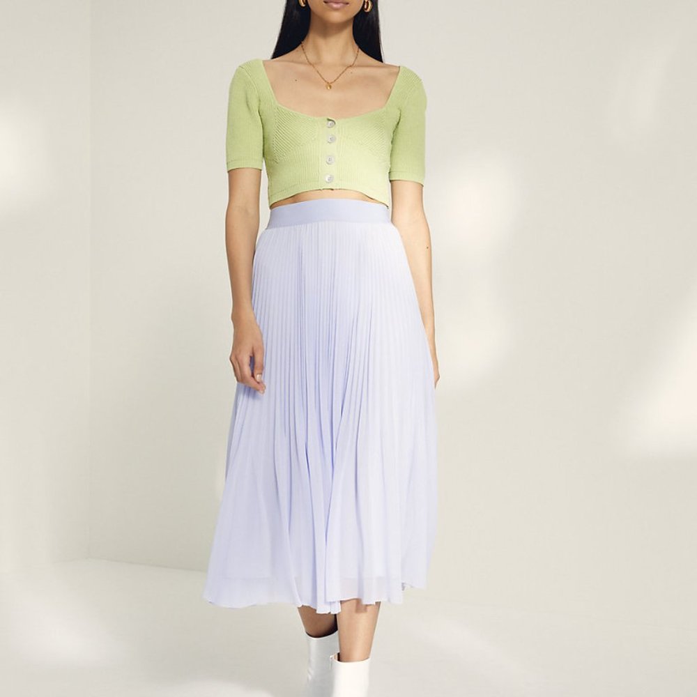 Wilfred Aritzia Twirl Skirt Pale Violet Medium - Picture 4 of 6